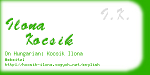 ilona kocsik business card